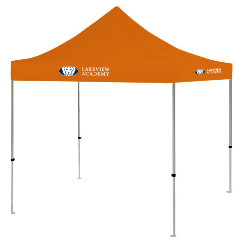  9 ft x 9 ft Orange Tent - Catawba Primary Wordmark