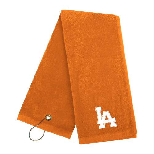  Orange Golf Towel - LA Monogram
