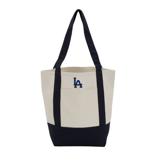  Mini Black Recycled 8oz Cotton Canvas Tote - LA Monogram