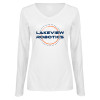 Thumbnail image for  Womens White Long Sleeve V Neck Tee