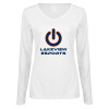 Thumbnail image for  Womens White Long Sleeve V Neck Tee