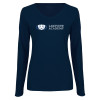 Thumbnail image for  Womens Navy Long Sleeve V Neck Tee