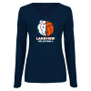 Thumbnail image for  Womens Navy Long Sleeve V Neck Tee