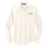 Thumbnail image for  Mercer + Mettle Womens Ivory Crepe Long Sleeve Camp Blouse