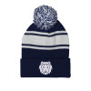 Thumbnail image for  Navy/White Two Tone Knit Pom Beanie w/Cuff