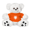 Thumbnail image for  Plush Big Paw 8 1/2 inch White Bear w/Orange Shirt