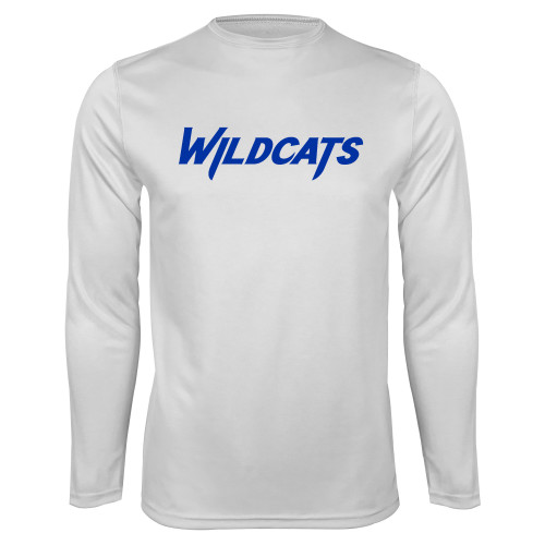  White Performance Long Sleeve Shirt - Wildcats