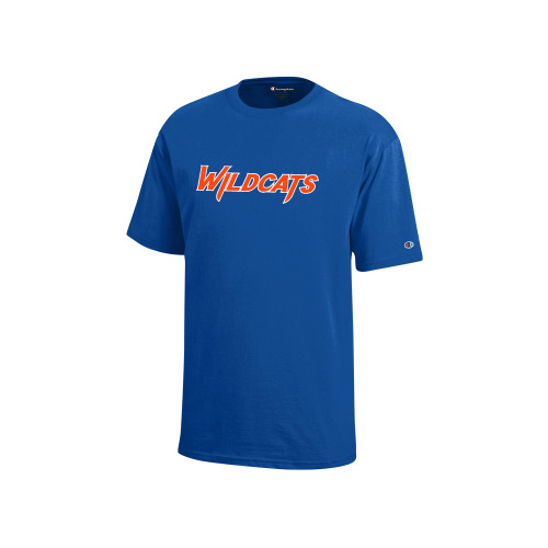  Champion Youth Royal Short Sleeve Tee - Wildcats