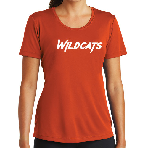  Womens Orange Performance Tee - Wildcats