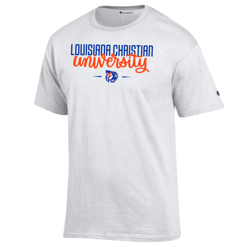  Champion White T Shirt - Louisiana Christian University