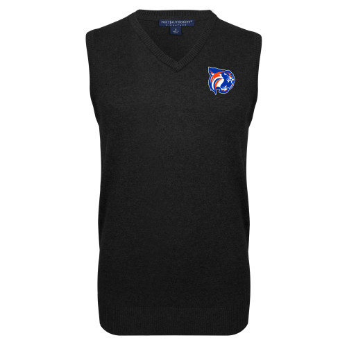  Black VNeck Sweater Vest - LCU Mascot