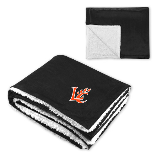  Super Soft Luxurious Black Sherpa Throw Blanket - LC