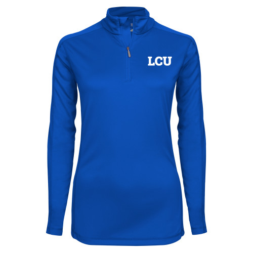  Syntrel Womens Royal Interlock 1/4 Zip - Bold LCU