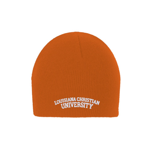  Orange Knit Beanie - Arched Louisiana Christian University