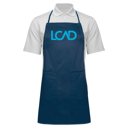  Full Length Navy Apron - Primary Mark