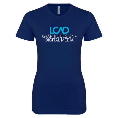  Next Level Womens Navy Boyfriend Tee - Graphic Design + Digital Media