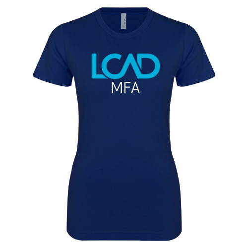  Next Level Womens Navy Boyfriend Tee - MFA