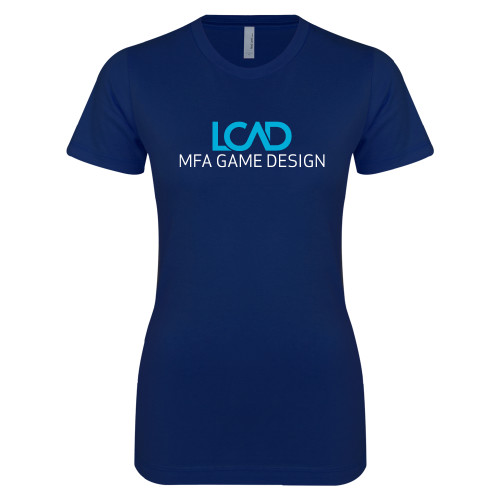  Next Level Womens Navy Boyfriend Tee - MFA Game Design
