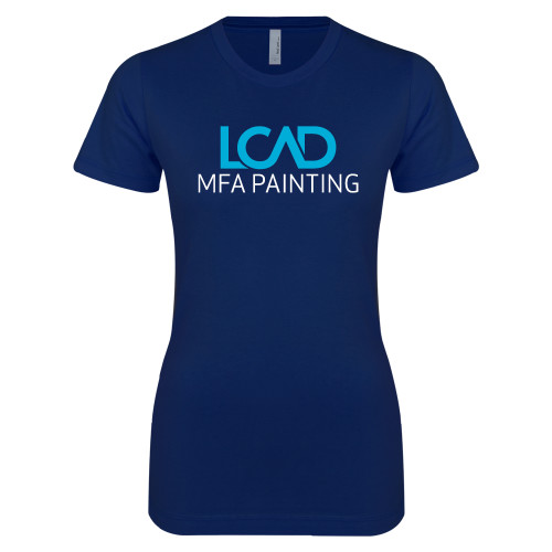  Next Level Womens Navy Boyfriend Tee - MFA Painting