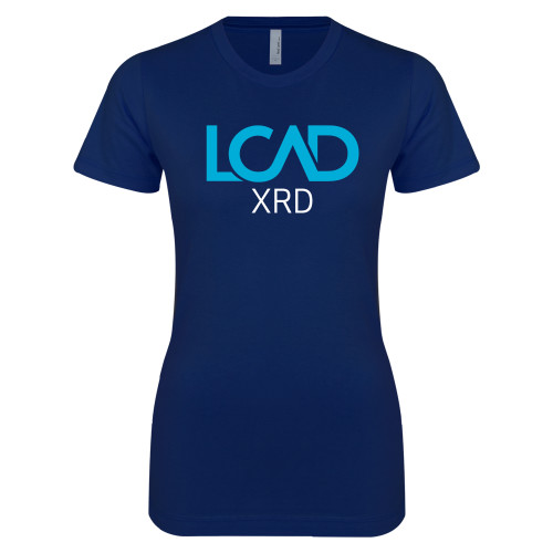  Next Level Womens Navy Boyfriend Tee - XRD