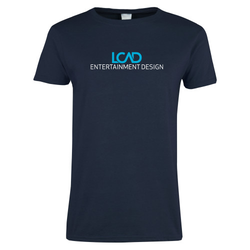  Womens Short Sleeve Navy Tee - Entertainment Design