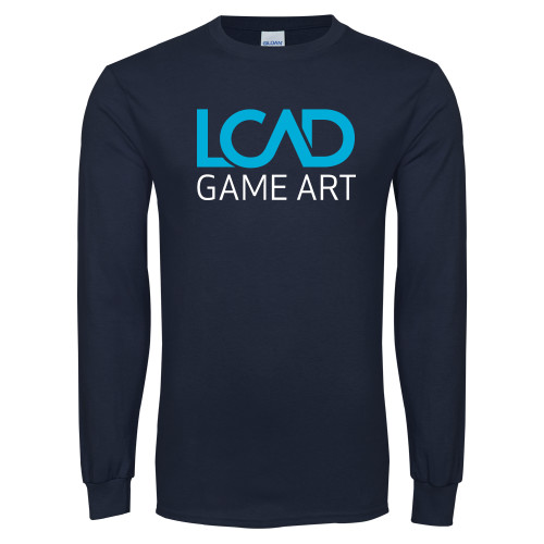  Navy Long Sleeve T-Shirt - Game Art