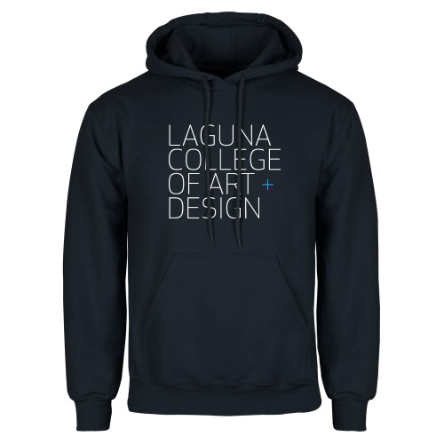  Navy Fleece Hoodie - Wordmark Stacked