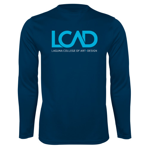  Navy Performance Long Sleeve Shirt - Full Mark