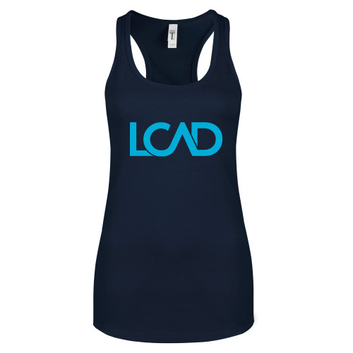  Next Level Womens Navy Racerback Tank  - Primary Mark