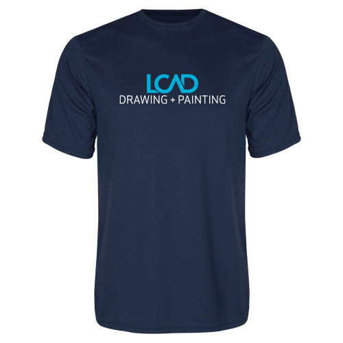  Navy Performance Tee - Drawing + Painting