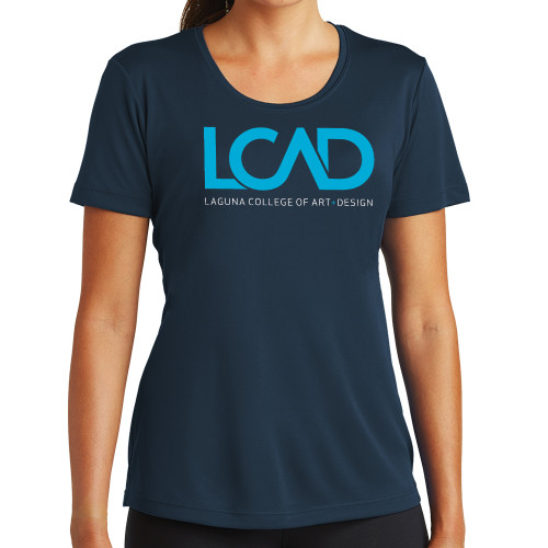  Womens Navy Performance Tee - Full Mark