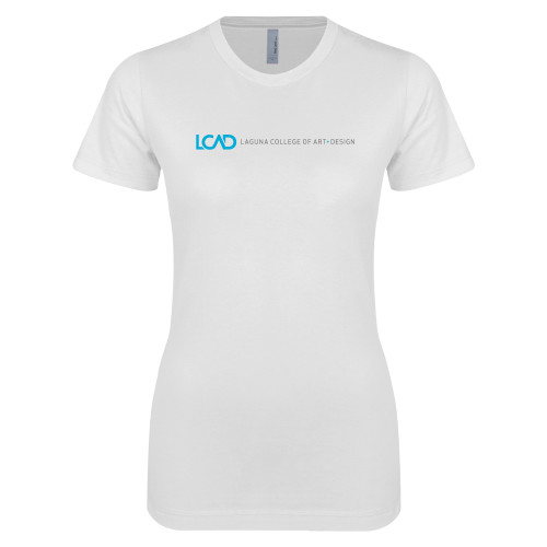 Laguna College  Next Level Womens White Boyfriend Tee