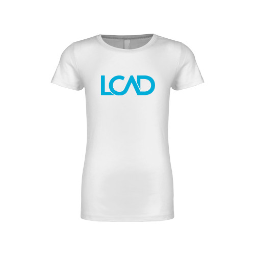  Next Level Girls White Fashion Fit T Shirt - Primary Mark