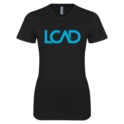  Next Level Womens Black Boyfriend Tee - Primary Mark