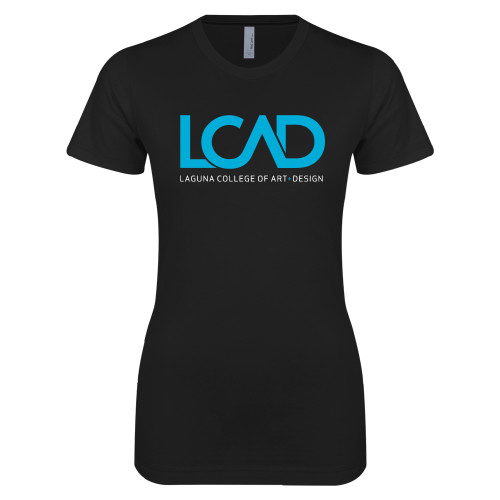  Next Level Womens Black Boyfriend Tee - Full Mark
