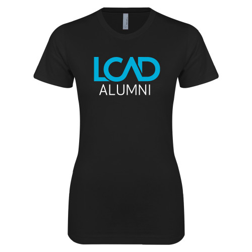  Next Level Womens Black Boyfriend Tee - Alumni