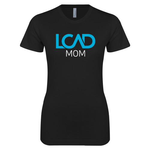  Next Level Womens Black Boyfriend Tee - Mom