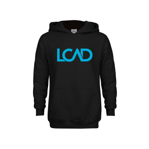  Youth Black Fleece Hoodie - Primary Mark