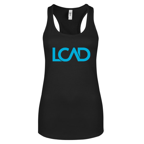  Next Level Womens Black Racerback Tank  - Primary Mark