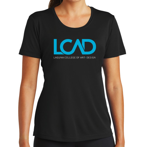  Womens Black Performance Tee - Full Mark