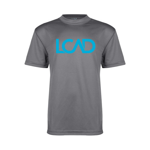  Youth Performance Grey Concrete Tee - Primary Mark