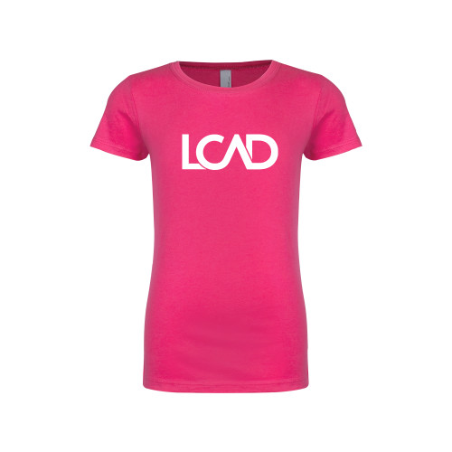  Next Level Girls Fuchsia Fashion Fit T Shirt - Primary Mark