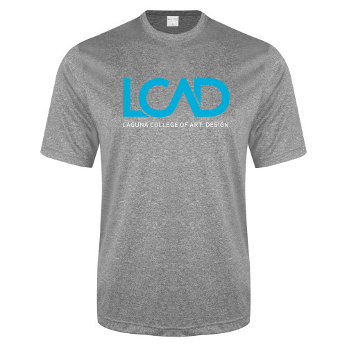  Grey Heather Performance Contender Tee - Full Mark