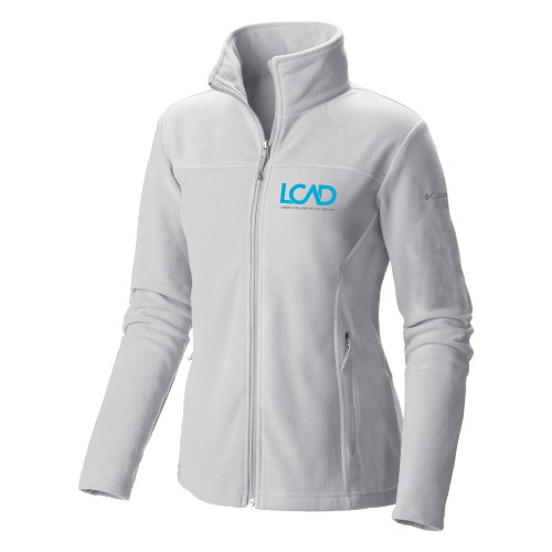 Columbia Womens Full Zip White Fleece Jacket - Full Mark