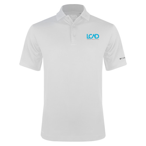  Columbia White Omni Wick Drive Polo - Full Mark