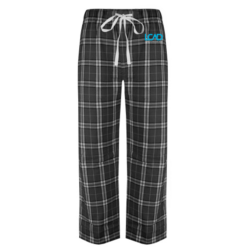  Black/Grey Flannel Pajama Pant - Full Mark