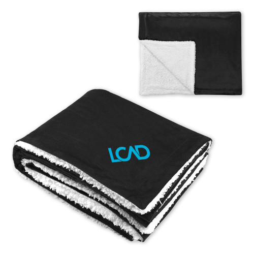  Super Soft Luxurious Black Sherpa Throw Blanket - Primary Mark