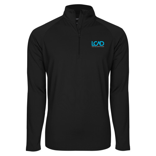  Sport Tek Black Sport Wick Stretch 1/2 Zip Pullover - Full Mark