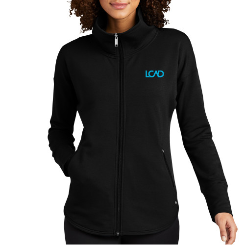  OGIO Womens Black Luuma Full Zip Fleece - Primary Mark