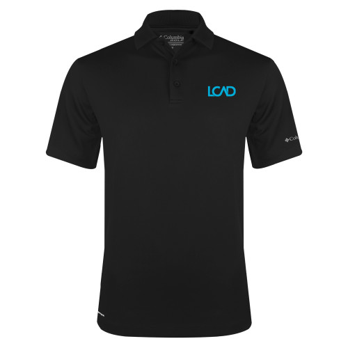  Columbia Black Omni Wick Drive Polo - Primary Mark